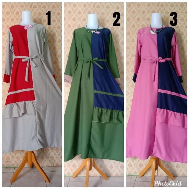 Gamis raisha/moscrepe/gamis syari