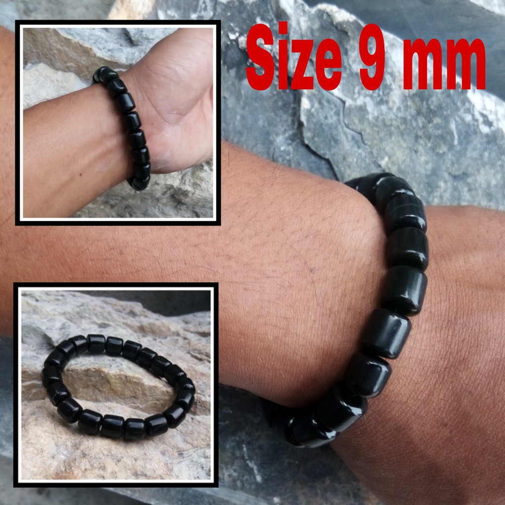 Promo Gelang  Black Jade Tabung Natural Giok Aceh Terapi