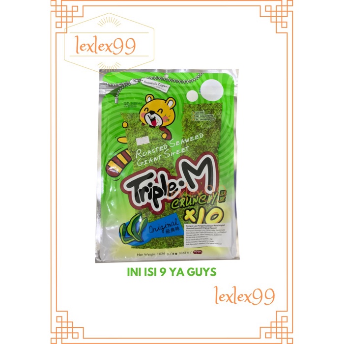 

Vs201Vv Triple M Roasted Seaweed Giant Sheet / Rumput Laut Original Dscscv