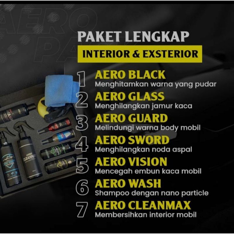 Paket Lengkap AERO PACK PREMIUM (Aero Black, Guard, Glass, Sword, Wash, Vision, Cleanmax)