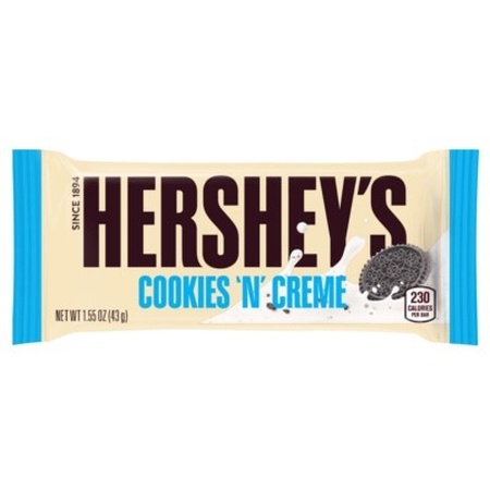 

HERSHEYS COOKIES N CREAM 43GR 43GR HERSHEY'S USA COKLAT BAR