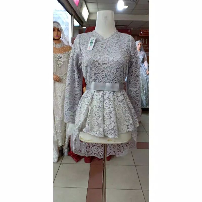 IndahKebaya | HANYA ATASAN / KEBAYA AURORA / KEBAYA MODEL PINGUIN / HIJAU BIRU SILVER NAVY MAROON