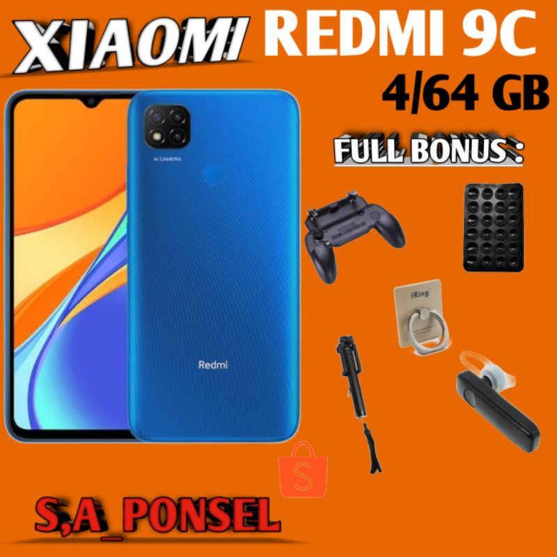 XIAOMI REDMI 9C RAM 4/64 GB GARANSI RESMI XIAOMI/TAM