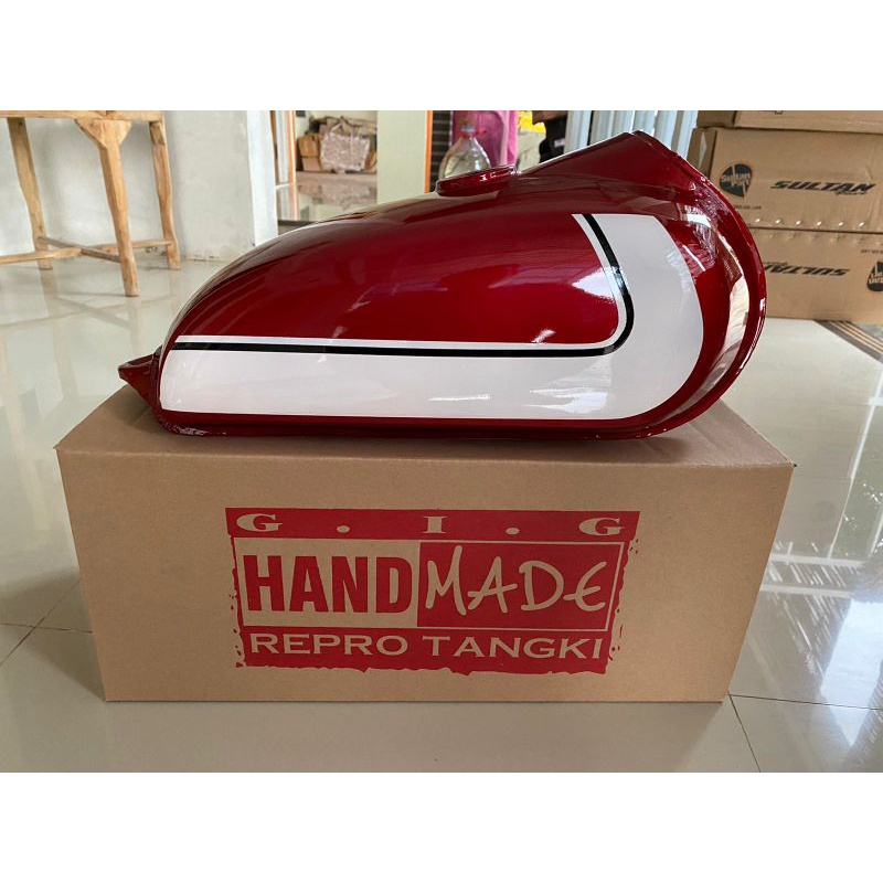 tangki gastank yamaha DT 100 produk lokal detail original bahan tebel