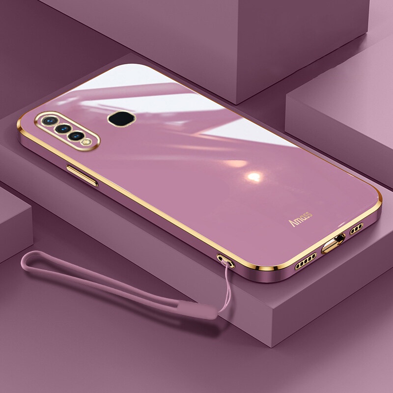 Soft case Hp Dengan Tali Untuk Vivo Y19 / U3 / Y5S