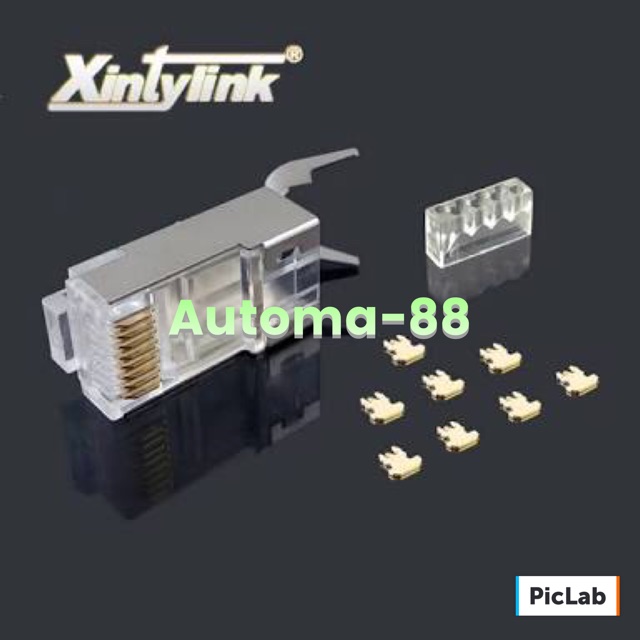 Konektor Connector RJ45 Cat6a Cat7 STP Shield AWG23 AWG24 Bukan Belden