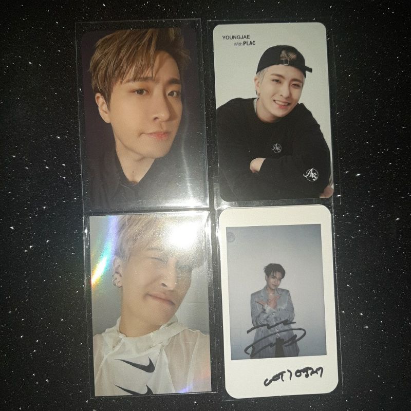 GOT7 YOUNGJAE PHOTOCARDS SEASON GREETINGS 2022 PLAC SWEATSHIRT CAP MUG COLORS FROM ARS BENEFIT PRE O