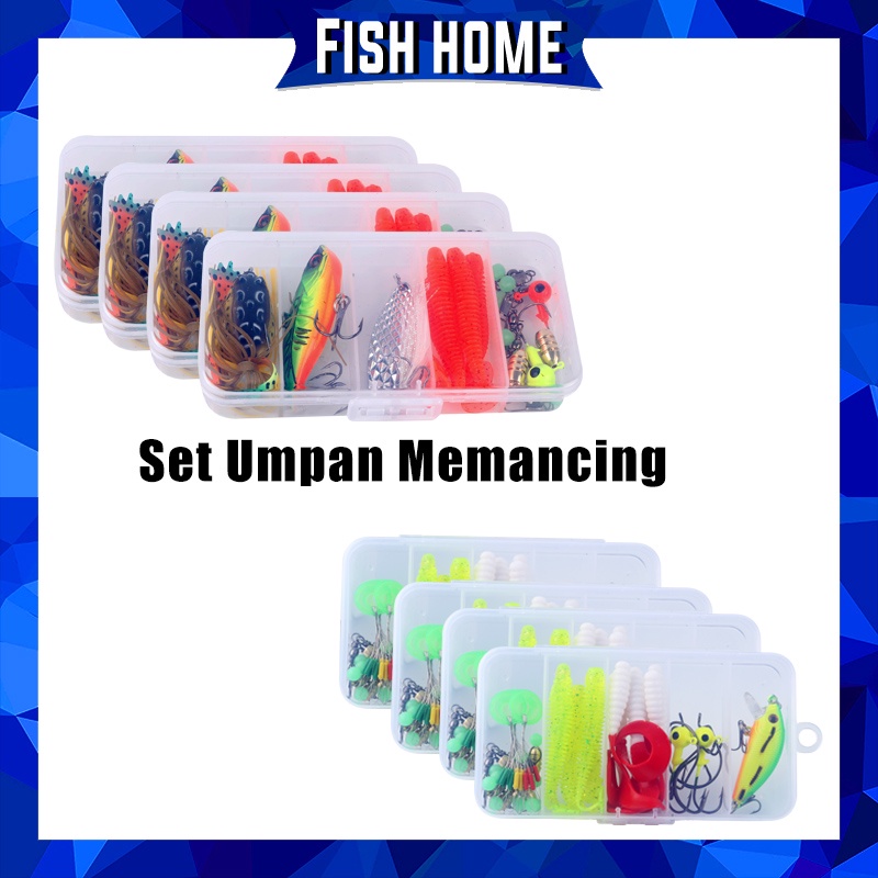 Set Umpan Pancing / Bentuk ikan kecil Umpan Mancing Umpan Pancing Umpan Pancing Buatan Alat Pancing Kail Pancing relix nusantara Umpan Ikan Clouser Minnow Alat