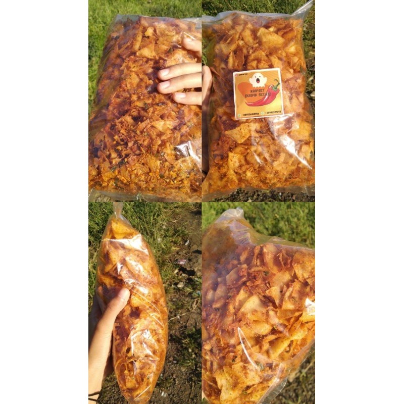 

kripset//kripik setan//kripik singkong//pedas/350gr