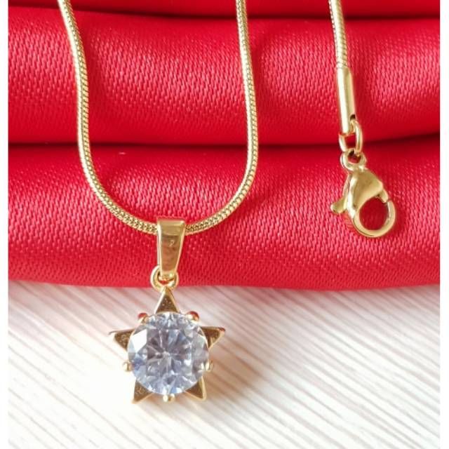 Kalung titanium gold / kalung fashion star GN11