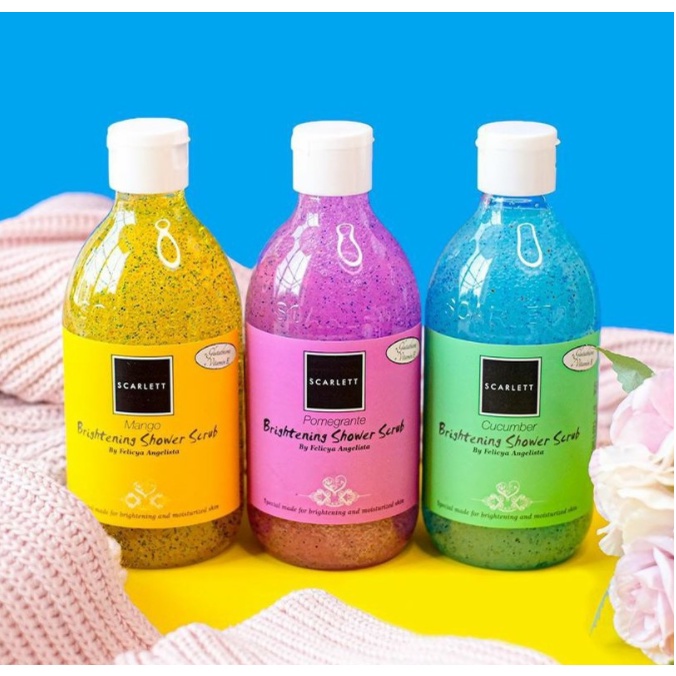 SCARLETT WHITENING SHOWER SCRUB - SABUN MANDI SCARLETT - SCARLET WHITENING SHOWER SCRUB ORI BPOM
