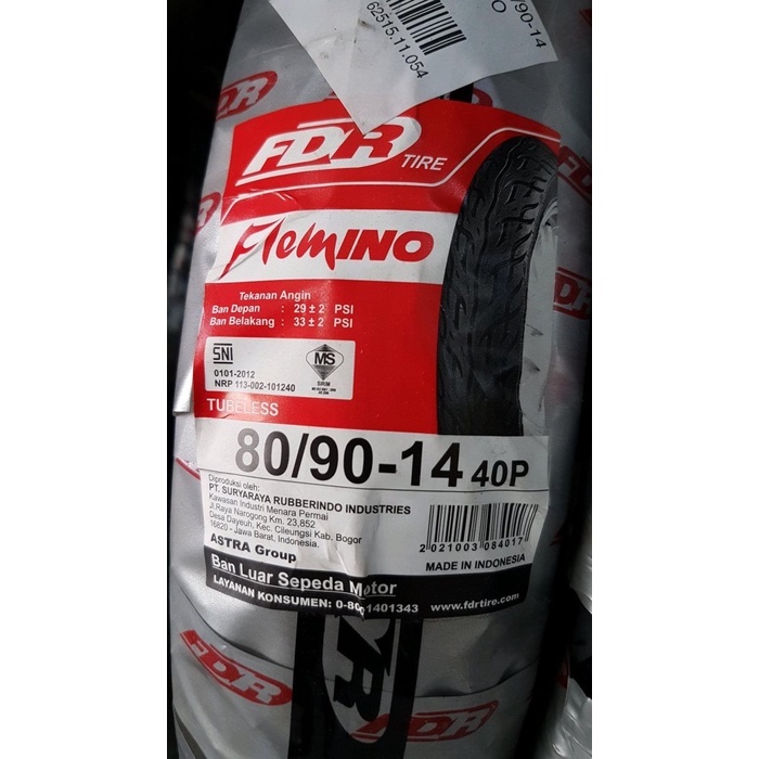 BAN TUBLESS FDR 80/90-14