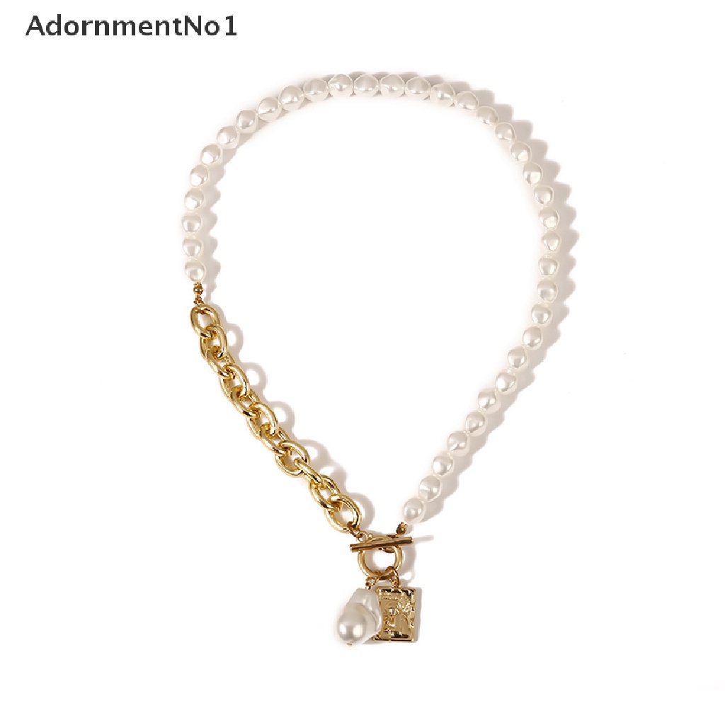 (AdornmentNo1) Kalung Choker Rantai Liontin Mutiara Hollow Out Untuk Wanita