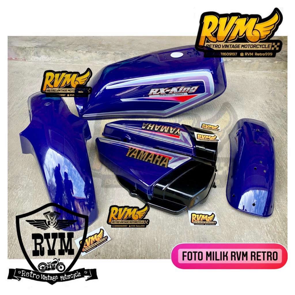 COVER TANGKI RX KING UNGU SET STRIPING RX KING 2002 UNGU BODY YAMAHA RX KING SPAKBOR RX KING FULLSET