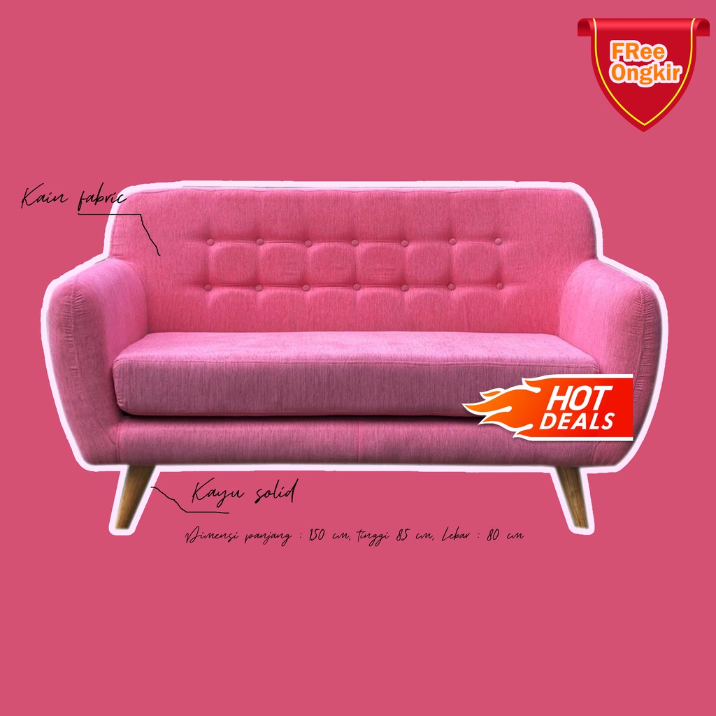SOFA DUA DUDUKAN MODEL RETRO