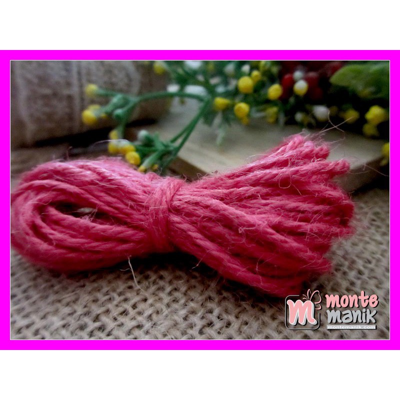 

Bahan Craft Tali Rustic atau Tali Goni Hot Pink - TLC-012