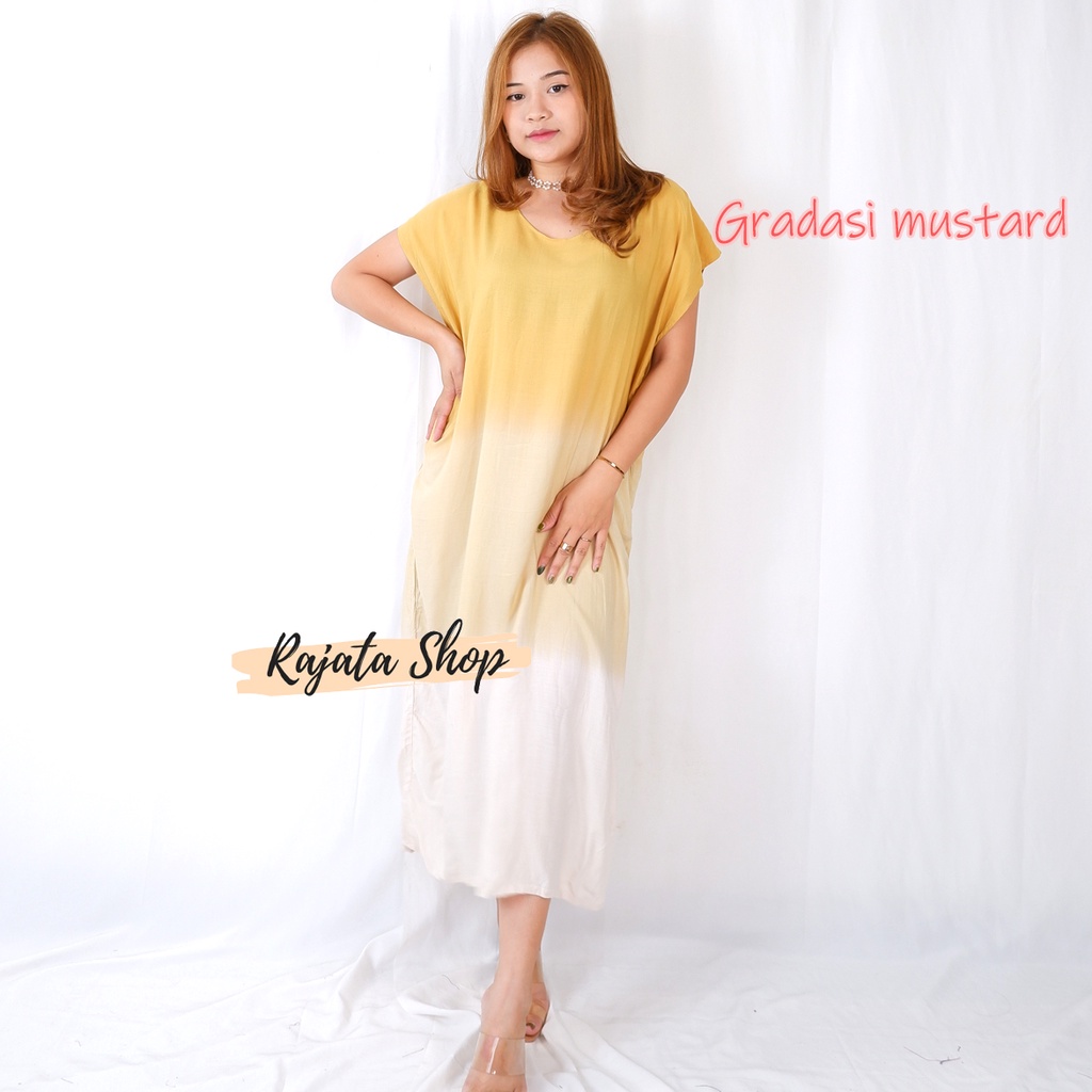 DASTER BALI NON BUSUI JUMBO XXL-XXL GRADASI MUSTARD