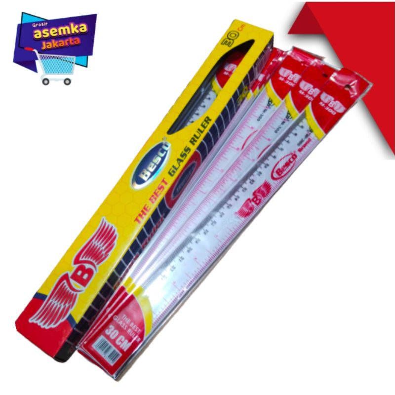 Penggaris 30cm The Best Ruler  Esco isi 12pcs