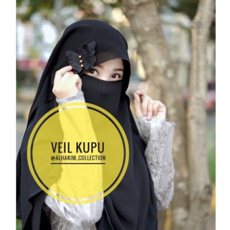 Niqab VEIL KUPU/Cadar Yaman 2 Layer Siffon/Cadar Murah Berkualitas