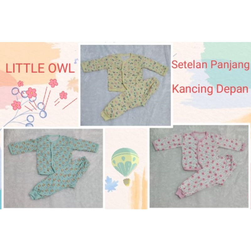 Little Owl Piyama / Setelan Baju Panjang Kancing Depan Seri Rainbow