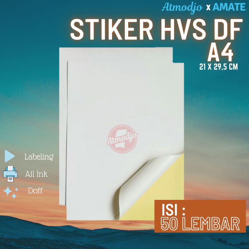 

Kertas Stiker DOFF HVS A4 isi 50 Lembar | Adhensive Label Sticker