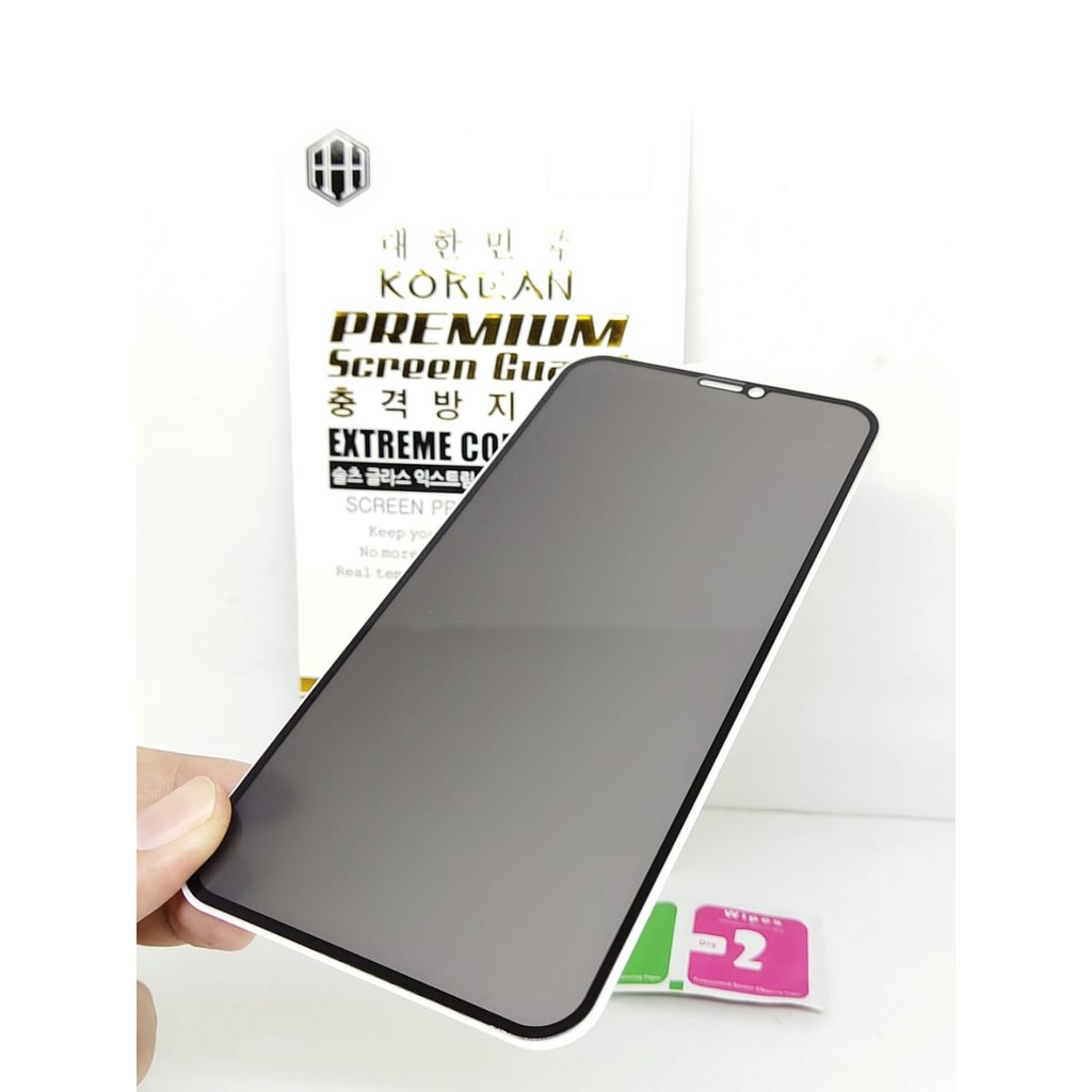 Tempered Glass Anti SPY iPhone XR 6.1 inchi Full Layar Privacy Screen Guard List Warna ANTI INTIP