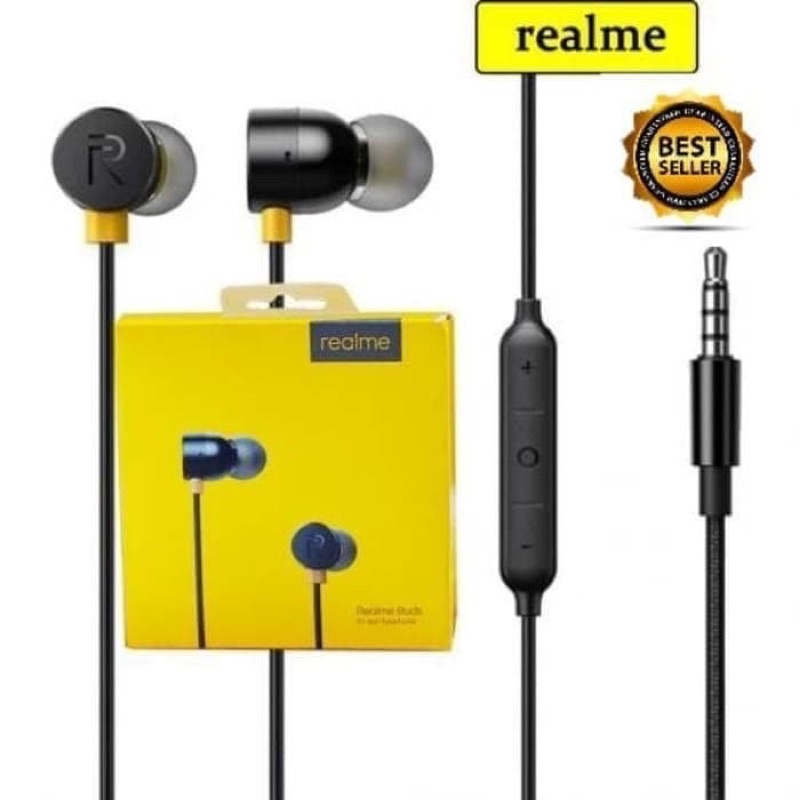 GROSIR Headset Realme MA-10 Bass Handsfree Realme Earphone Realme Bass MA-10