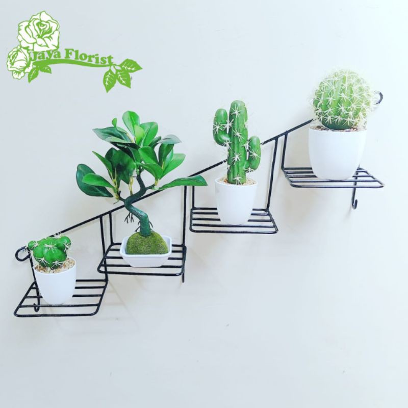 Rak Tempel Dinding Rak Bunga Besi Tempel Dinding Rak Pot Bunga Dinding Dekorasi Rak Pot Bunga Unik M