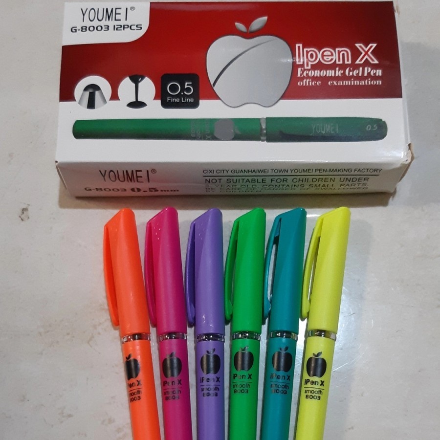 

Per 1 Pcs Pulpen Gel Ink Pen IpenX 0.5mm / Ballpoint ipen X G-8003 Warna Warni