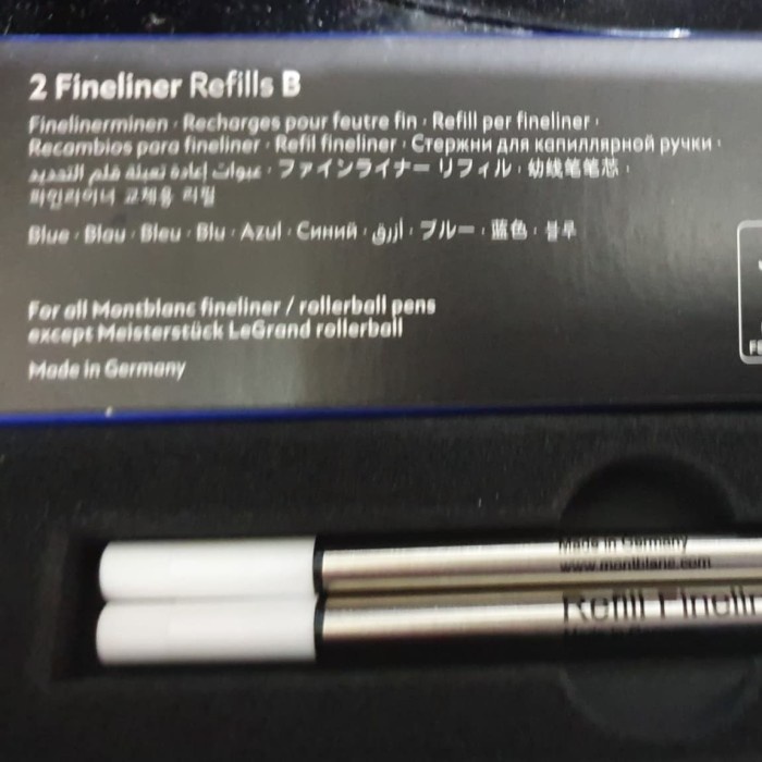 

Refill Fineliner MontBlanc (B) Mystery Black / Pacific Blue 1pcs promo