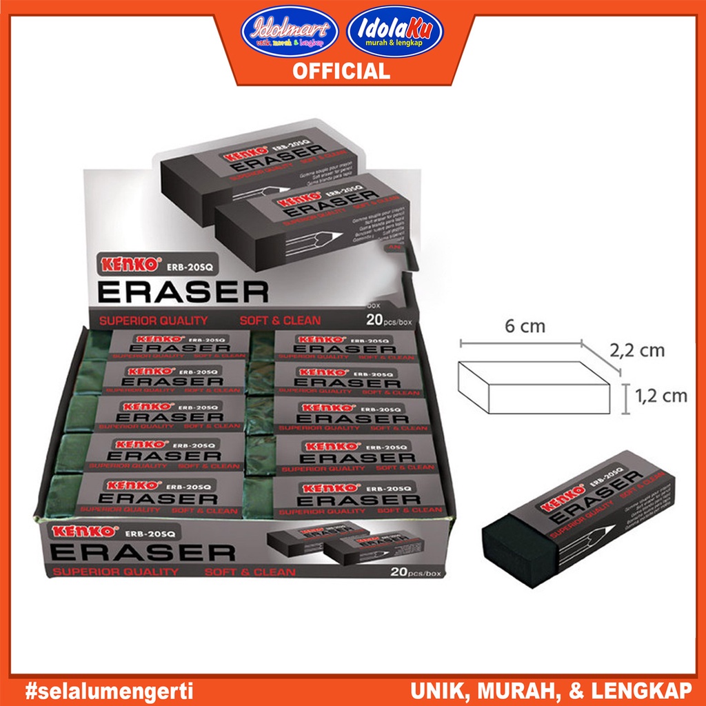 IDOLMART Penghapus Pensil Kenko ERB-20SQ / pcs Surabaya