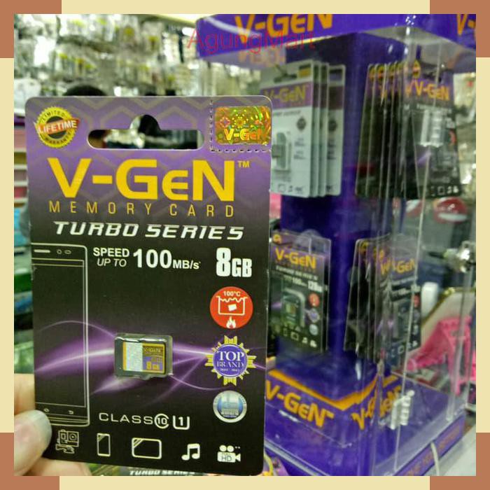 VGEN Micro SD Vgen 8GB Class10 Class10 TURBO Memory Card ORIGINAL