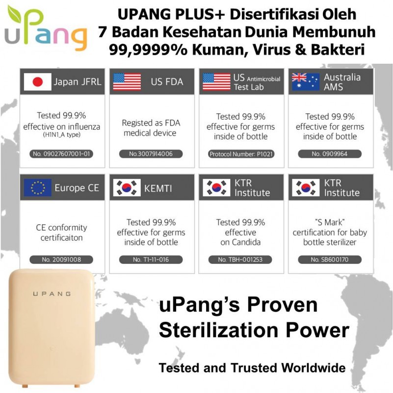 uPang PLUS+ 8th Generation UV Sterilizer Tanpa Air (Seri DELAPAN)