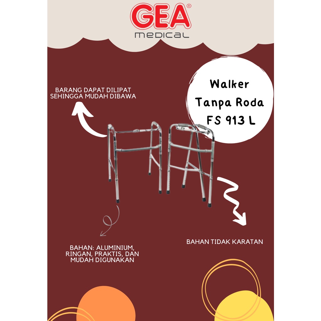 Original Walker Tanpa Roda GEA FS 913 L Exp Baru