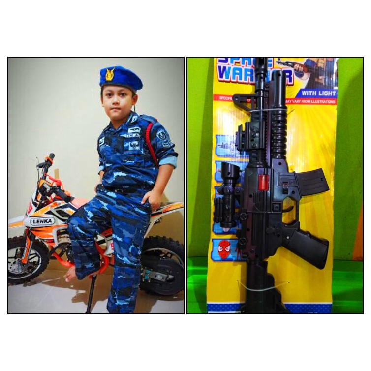Baju Loreng TNI AU anak komplit tembakan Kostum Loreng TNI AU Komplit Tembakan Loreng TNI AU Anak