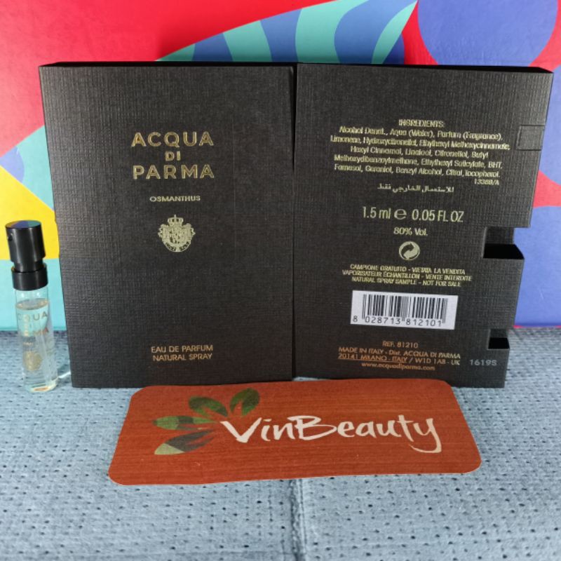 Vial Parfum OriginaL Acqua Di Parma Osmanthus EDP 1.5 ml For Men Murah