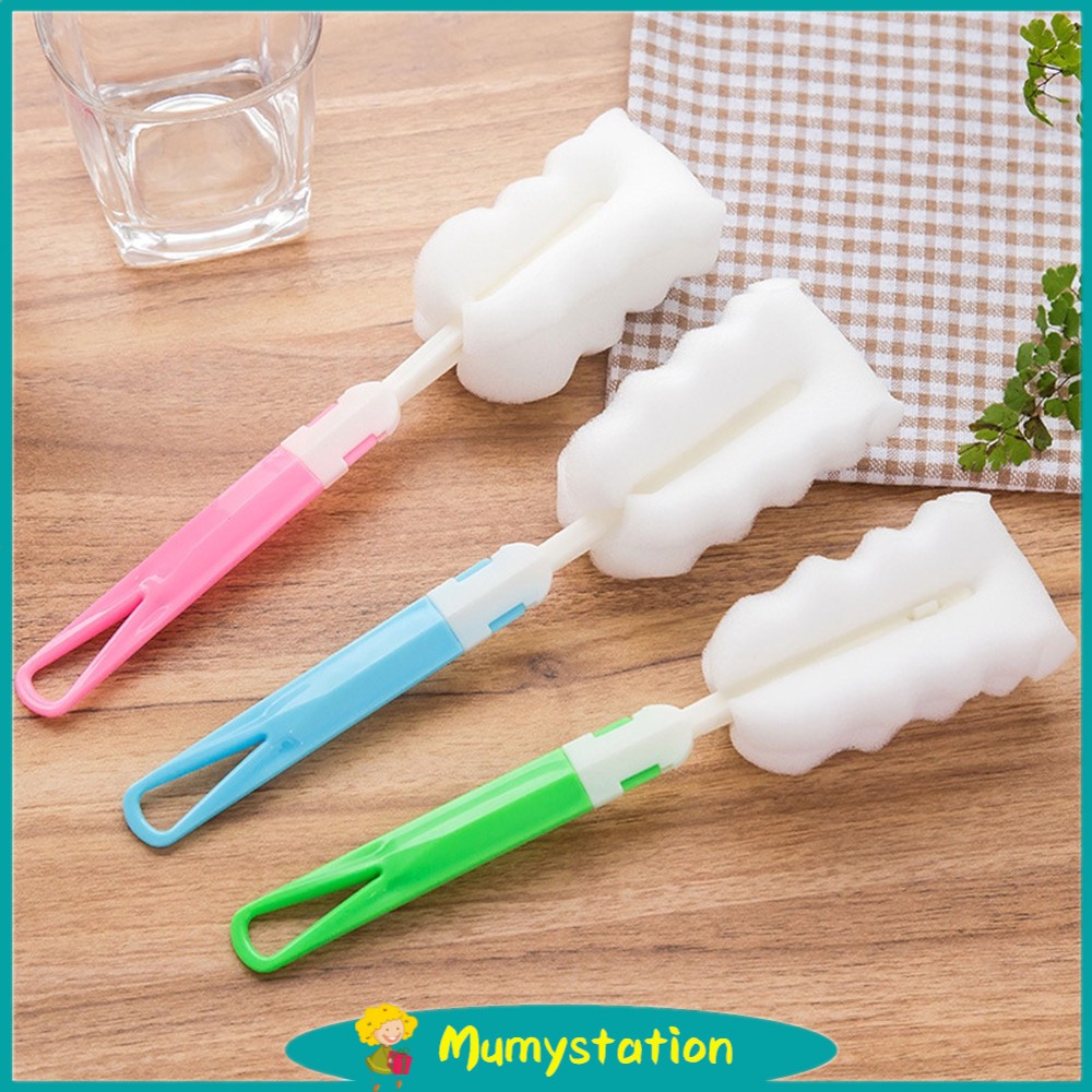 Mumystation Cleaner Sponge Sikat Botol / Spons tongkat pembersih botol / Gelas sikat dot