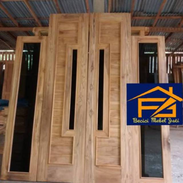 Pintu Jendela dan Kusen kayu jati satu set