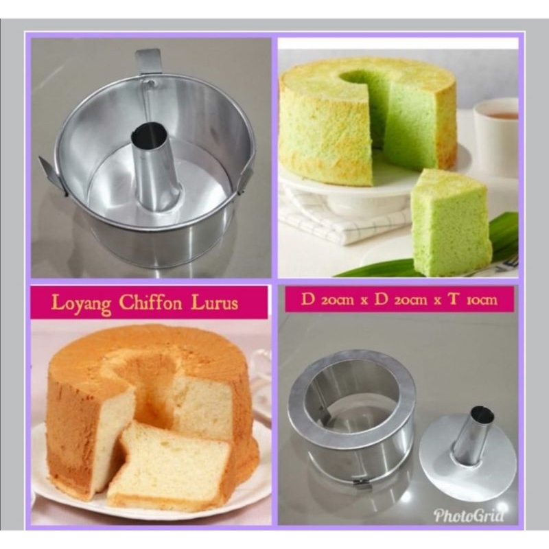 Loyang Chiffon Lurus Bongkar Pasang 20cm x tinggi 10cm