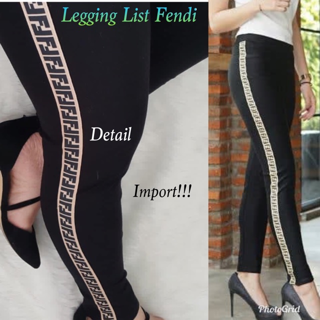 Jc Legging list Fendi Import / Legging wanita branded terbaru