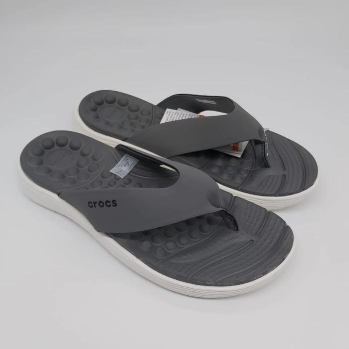 CROCS SANDAL JEPIT PRIA REVIVA FLIP NEW ORIGINAL CROCS - HITAM PROMO