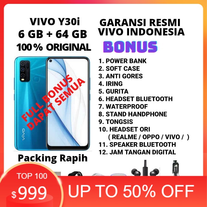 VIVO Y30i Y 30 I RAM 4 64 GRASS GARANSI RESMI