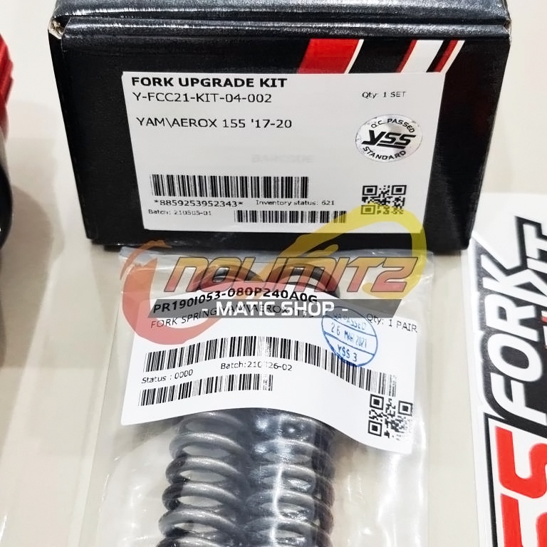 Fork Upgrade Kit YSS Per Shock Depan Free Oli Yamaha Aerox 155