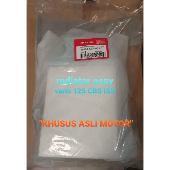 AHM RADIATOR ASSY original VARIO 125 CBS ISS 2013-2015, spare part motor honda asli, 19100KZR602