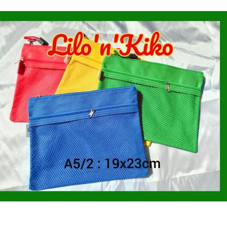 

REAL PICT ! BIG SALE map dokumen resleting jaring / zipper bag a5/2slt