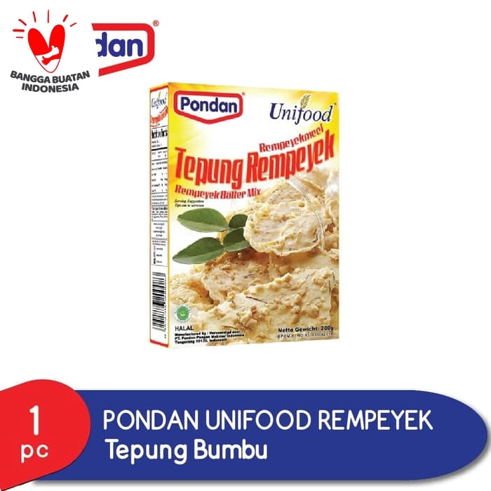 

pakai-siap-tepung-bumbu-tepung- pondan unifood rempeyek 200g -tepung-bumbu-tepung-siap-pakai.