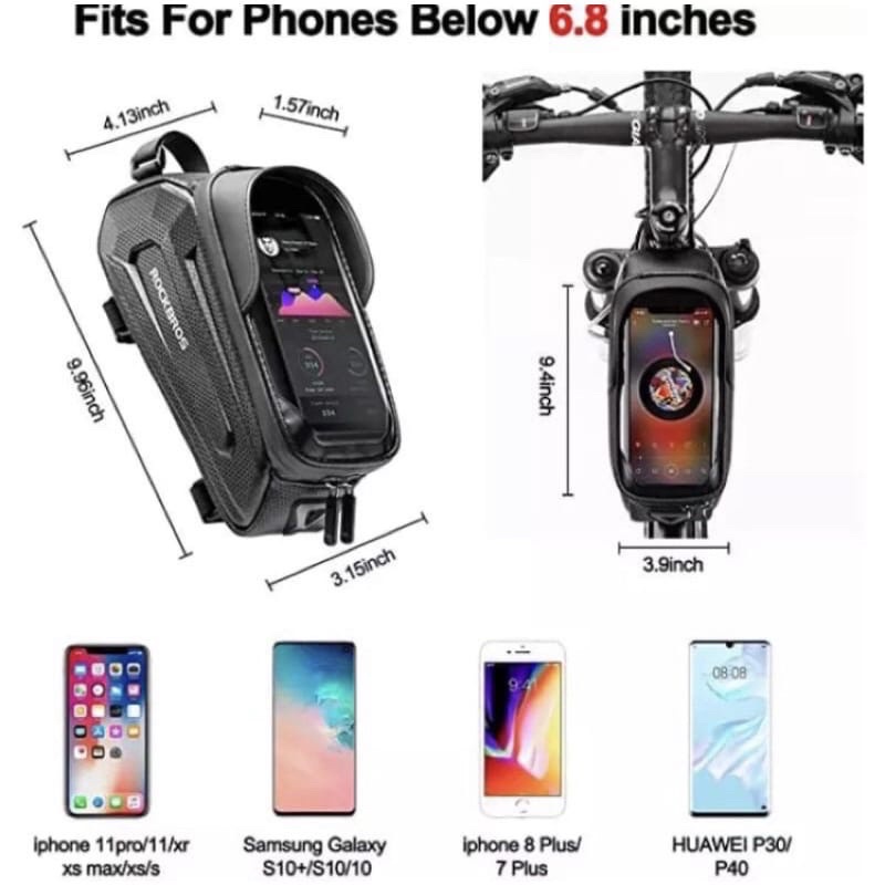 Rockbros Tas B68 tas Sepeda Original Bicycle Bag Waterproof Phone Case