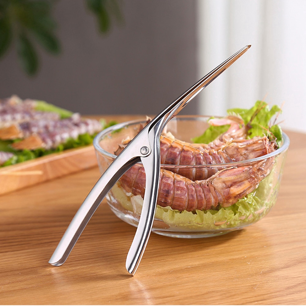 1Pc Stainless Steel Shrimp Peeler Plier / Kitchen Shrimp Stripping Peelers /  Crayfish Shell Peel Plier  / Peelers Deveiner  Fishing Seafood Gadgets Tool