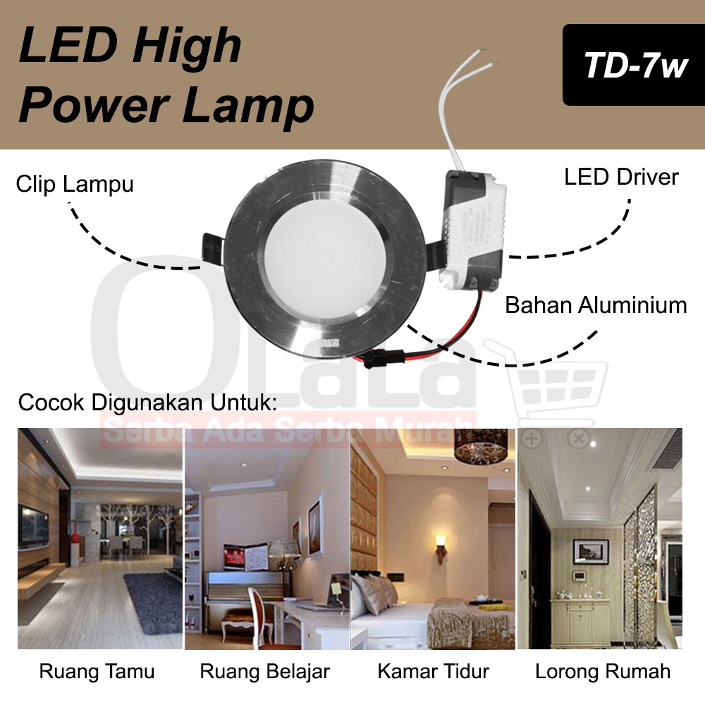 Lampu Spotlight /COB/ LED Hight Power Lamp TD-7W