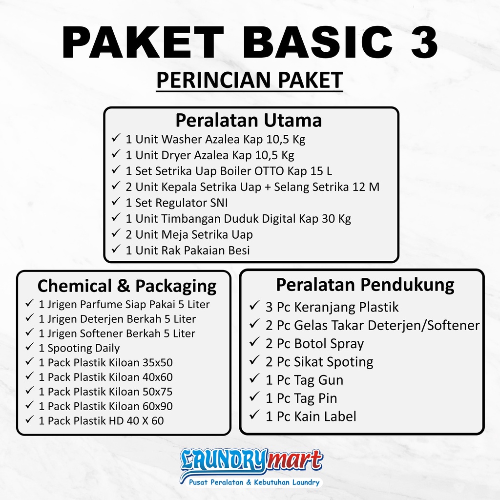 Promo Murah Paket Usaha Laundry Basic 3 Shopee Indonesia